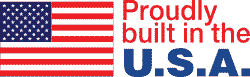 Proudly built in the USA flag